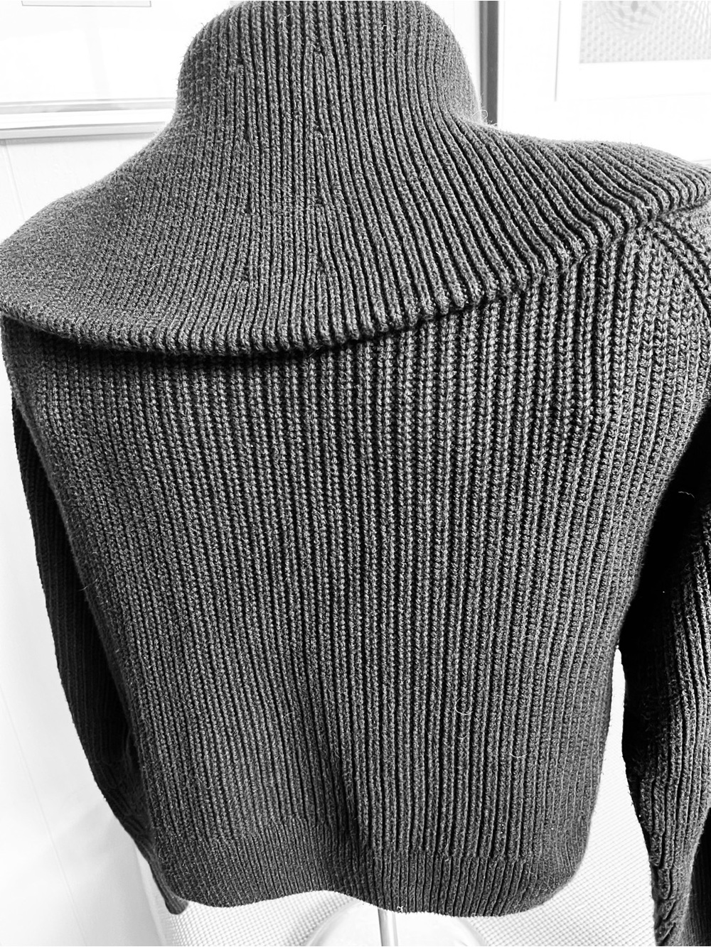 Everlane everyday cotton chunky front zip cardigan sweater organic cotton L - Picture 7 of 9